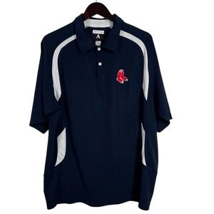 Antigua Fenway Park Red Sox Employee Shirt Dark Blue & Red, FLAWS, Sz XL